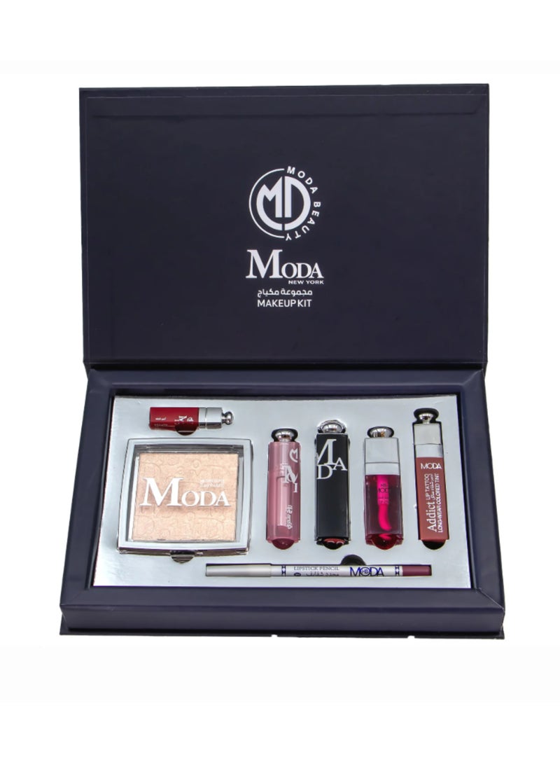 MODA BEAUTY Mini Moda Box – Complete Luxury Makeup Set (7 Pieces) - Image 1